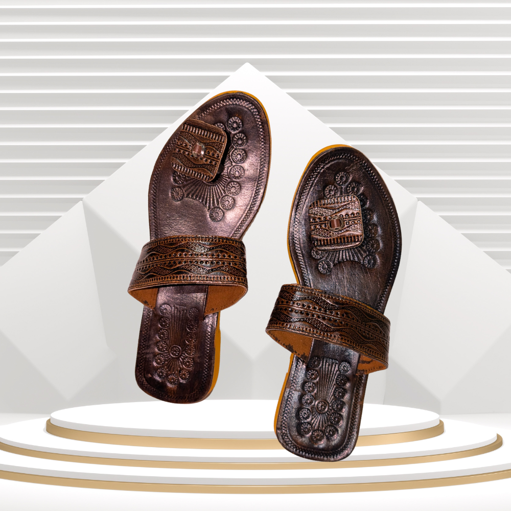 Handmade Chappal Ladies Brown Color